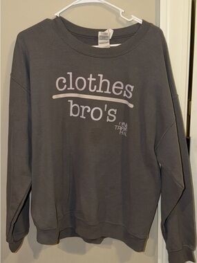 Charcoal Grey Graphic Sweatshirt with Light Pink Text